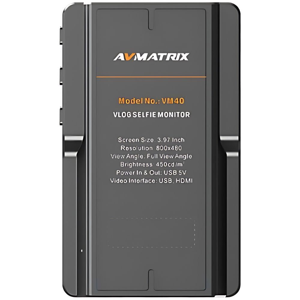 AVMATRIX VM40 Selfie Monitor Magnetic Phone Vlog, 3.97" Screen, 1080p FHD, Cold Shoe for Live Stream