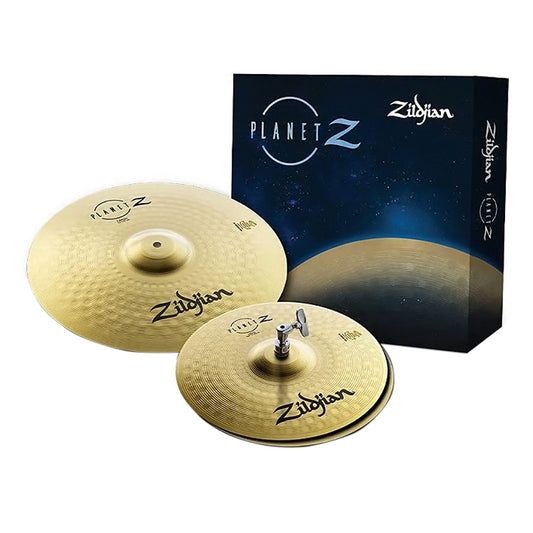 Zildjian Planet Z Fundamentals 2-Piece Cymbal Pack with 13"/14" Medium Hi-hats & 16"/18" Crash Ride for Drums (Pro Available) | ZP1316, ZP1418