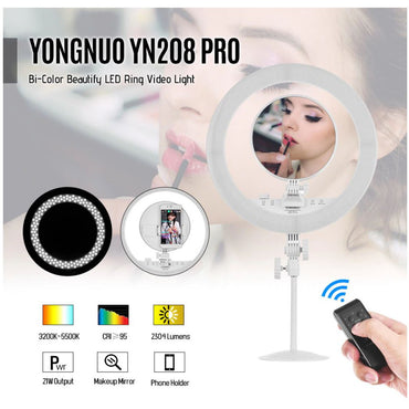 [CLEARANCE] Yongnuo YN208 PRO Ring Lamp Selfie Ring Light with up to 3200K-5500K Bi-Color LED
