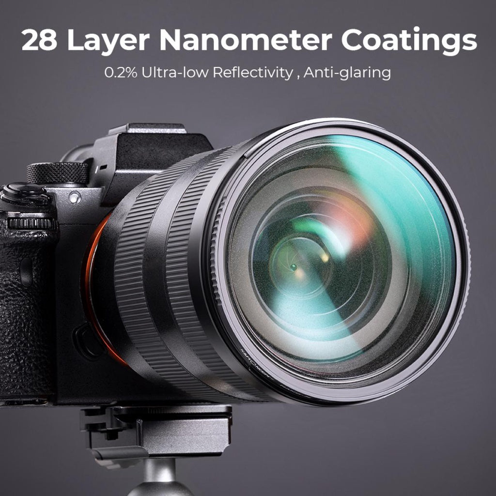 K&F Concept Black Mist 1/4 Density Nano-X Lens Filter w/ Cinebloom Black Diffusion Special Effects (37mm, 40.5mm, 43mm, 46mm, 49mm, 52mm, 55m, 58mm, 62mm, 67mm, 72mm, 77mm, 82mm, 86mm, and 95mm)