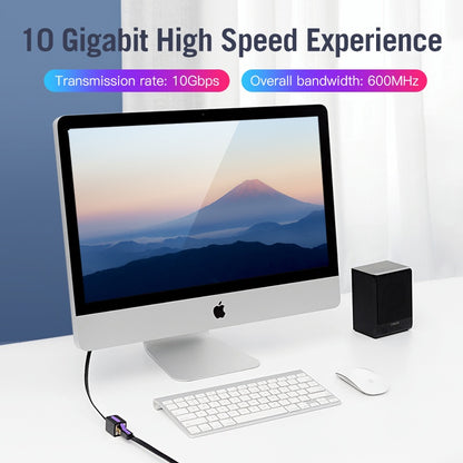 Vention CAT7 Ethernet Flat Cable FTP 10Gbps 600MHz (Male to Female) High Speed Lan Network Wire Cord for Internet Router PC Modem (ICB)