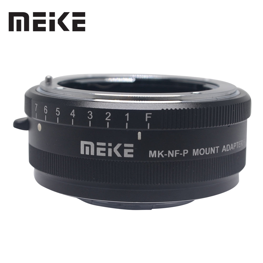 [CLEARANCE] Meike MK-NF-P Adapter for Nikon F-mount Lens to M43-Mount Mirroless Camera Panasonic Olympus like E-PL5 E-PL6 E-PL7 GM5 GX1 GX7 G3 e