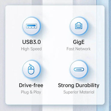 [CLEARANCE] ORICO 3-in-1 USB 3.0 Type C Data Hub with 5Gbps USB-C 3.0 Input, 1000Mbps Ethernet, 5Gbps USB-A 3.0 Output for Windows 8/10, macOS, Linux | PWCUR-C3-05