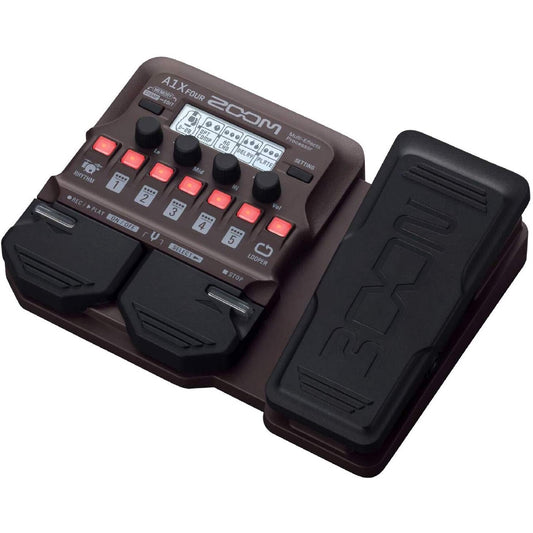 Zoom A1X Four Acoustic Instrument Multi-Effect Processor with Expression Pedal for Acoustic Guitar, Saxophone, Trumpet, Violin, Harmonica, and Acoustic Bass with 80+ Effects, Looper, and Drum Machine