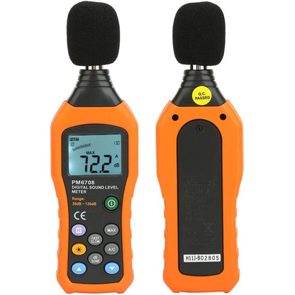 [CLEARANCE] PeakMeter PM6708 LCD Digital Audio Decibel Sound Noise Level Meter dB Meter Measuring Logger Tester 30 dB to 130 dB