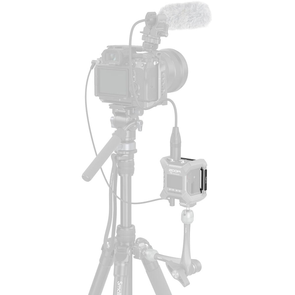 SmallRig Mount Plate for Zoom F3 Field Recorder w/ Velcro Straps, Built-in 1/4"-20, 3/8"-16 Threads, ARRI Locating Holes Attachment to Monitor Mounts, Handles, Camera Cages & Microphone Boom Pole Holders for Filmmaking Videography | MD4883