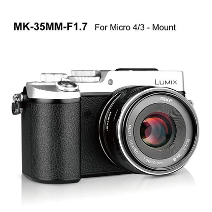 Meike MK-35mm 35mm f1.7 Large Aperture Manual Focus Micro 4/3 Lens for Panasonic Lumix GF 5/6/7 and Olympus 1EM1 EP5 43 system Mirrorless Camera