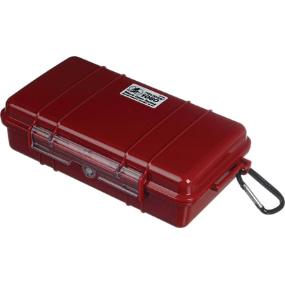 Pelican 1060 Micro Case Watertight Crushproof Dustproof Hard Casing with Rubber Liner, Automatic Pressure Equalization Valve for Phones Small Electronics (Red, Yellow)