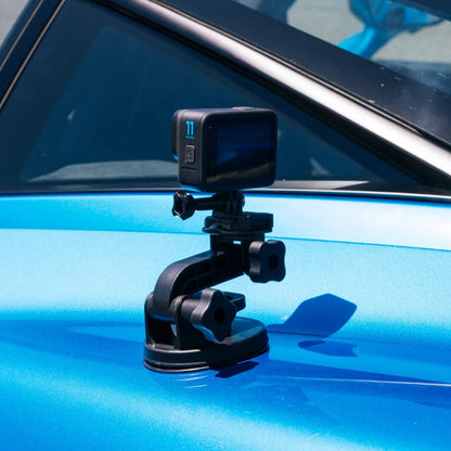 GoPro Suction Cup Mount with 3.4 Diameter, Standard and QR Quick Release Bases and Adjustable Arms for HERO 12 / 11 / 11 Mini / 10 / 9 and Legacy Action Cameras | AUCMT-302