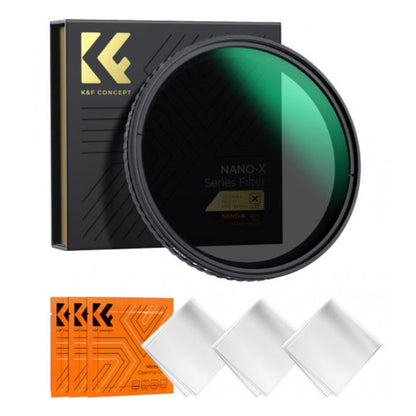 [CLEARANCE] K&F Concept Variable ND Filter ND2-ND32 (1-5 Stops) Neutral Density Nano-X Optical Glass Lens Filters with Waterproof & Scratchproof Multi-Layer Protective Coating and Ultra-thin Frame for DSLRs and Mirrorless Cameras