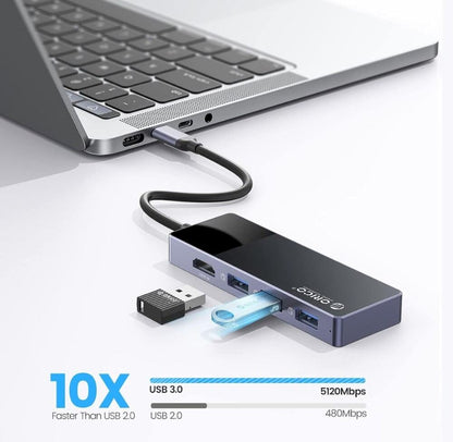 [CLEARANCE] ORICO USB 3.0 Type C Hub Adapter with 100W PD Fast Charging, HDMI, USB C & SD/TF Card Reader for PCs, MacBook, Computer Desktops & Laptops (Windows, macOS, Linux) | USB Hub Extension Docking Station | DM-9P-BK-BP
