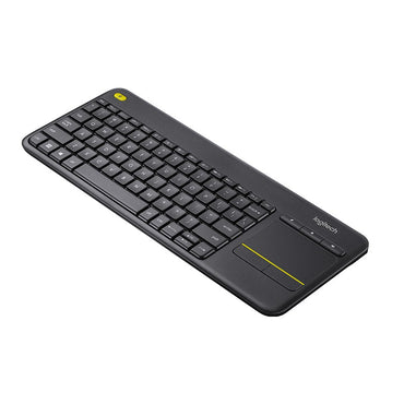Logitech K400 Plus 2.4GHz Wireless Touch Keyboard with Built-In Multi-Touch Touchpad, Quiet Keys, and 10m Wireless Range for Computer, PC, TV, Phones, and Tablets