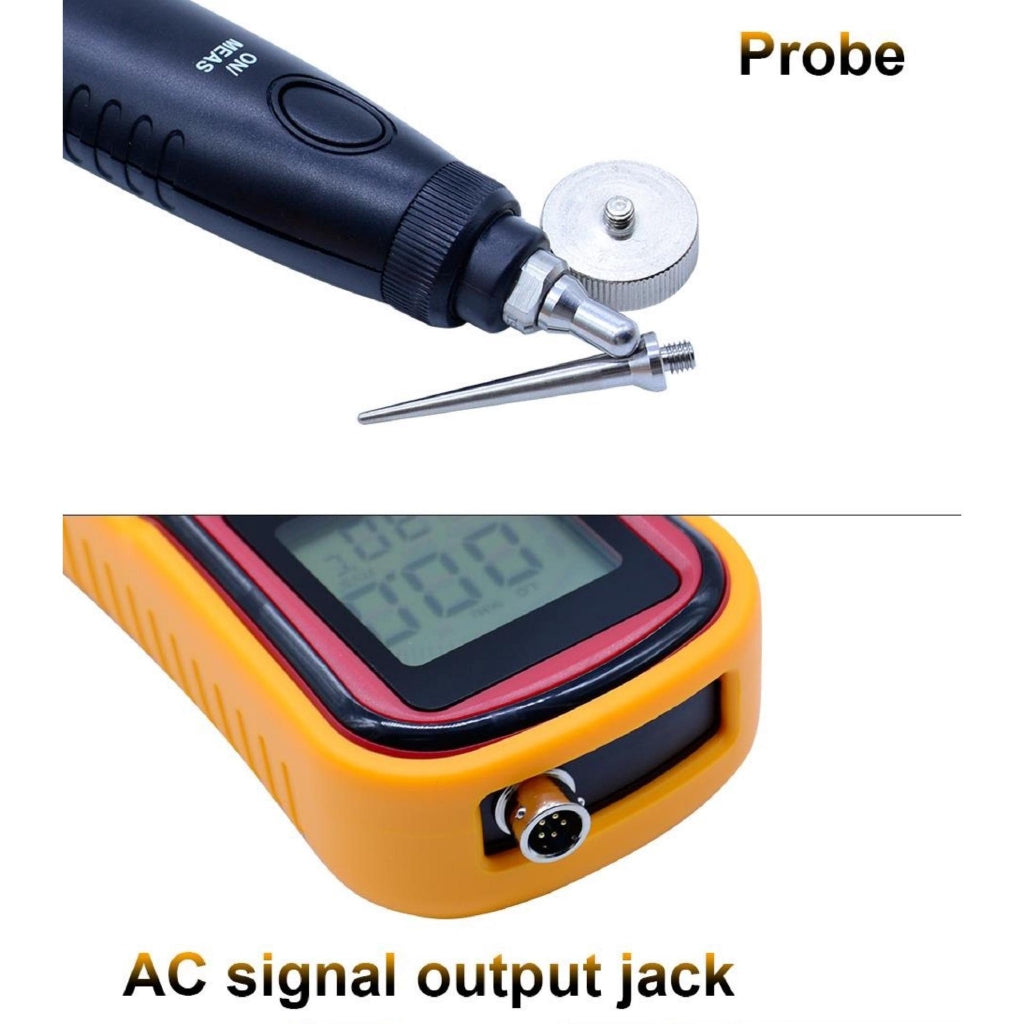 Benetech GM63B Digital Displacement / Velocity / Acceleration Measurement Vibrometer Vibration Meter + Temperature Meter
