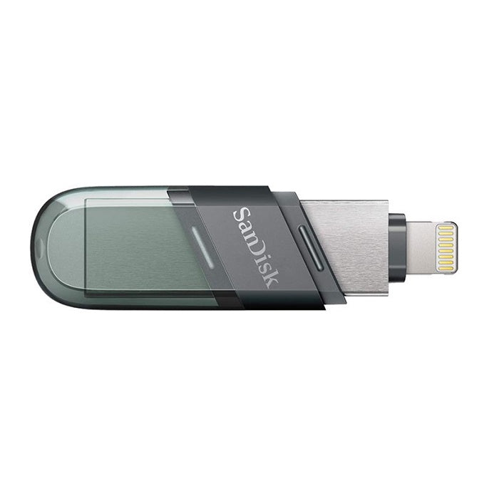 SanDisk iXpand 32GB / 64GB / 128GB / 256GB USB 3.1 to Lightning Flash Drive Flip 2 in 1 read speed for Smartphone, Tablet, Computer (Sea Green, Ice Mint) | SDIX90N