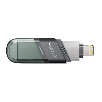 SanDisk iXpand 32GB / 64GB / 128GB / 256GB USB 3.1 to Lightning Flash Drive Flip 2 in 1 read speed for Smartphone, Tablet, Computer (Sea Green, Ice Mint) | SDIX90N