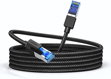[𝐒𝐔𝐏𝐄𝐑 𝐒𝐀𝐋𝐄] UGREEN CAT8 Nylon Braided RJ45 LAN Ethernet Network Cable with 40 Gbps Data Speed 600MHz Bandwidth for Home and Office Networking | UGREEN 30795 UGREEN 30799