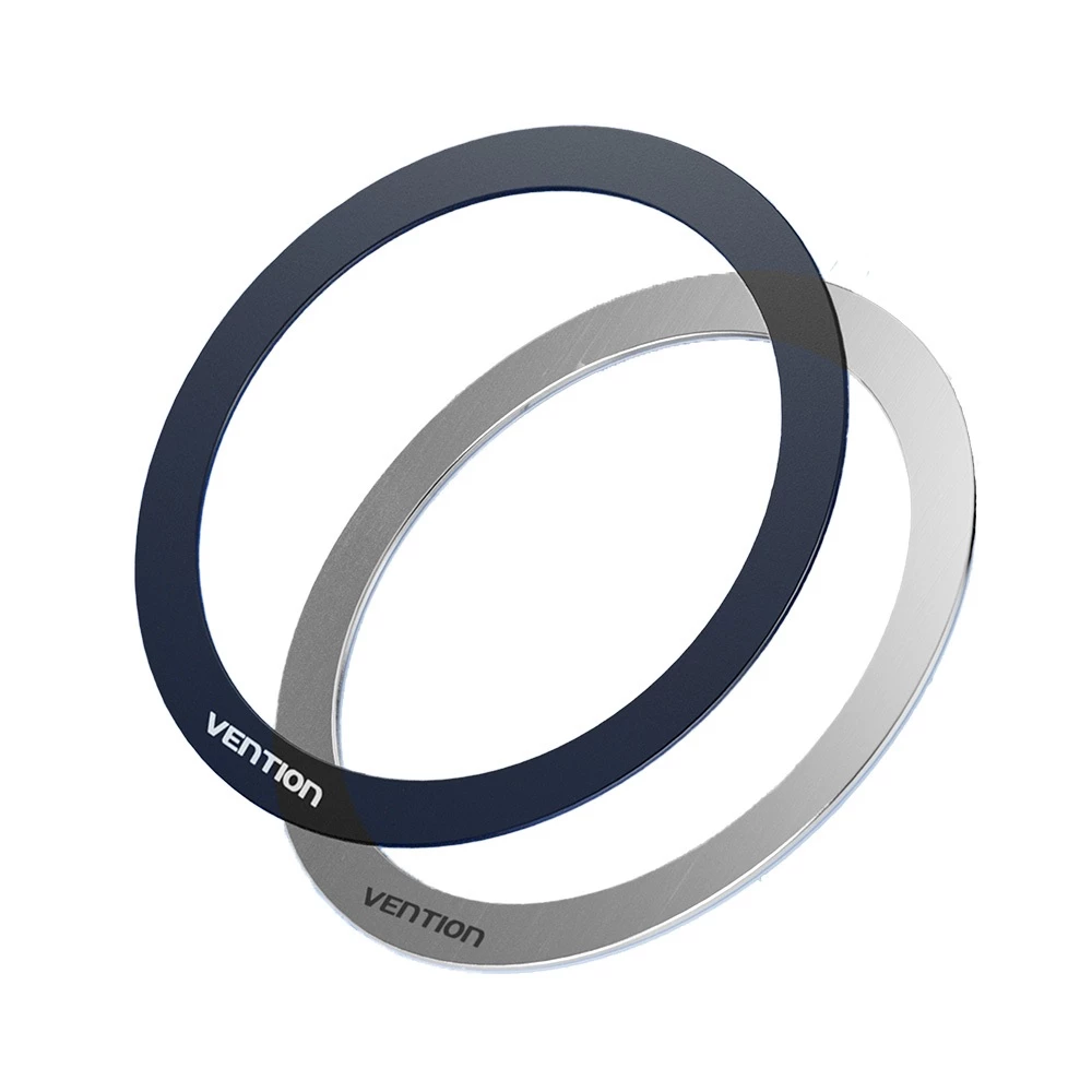 Vention 2-Pack Magnetic Ultra-Thin Metal Ring Stickers for MagSafe iPhone 16/15/14/13/12 Pro Max & Other Compatible Smartphone Device