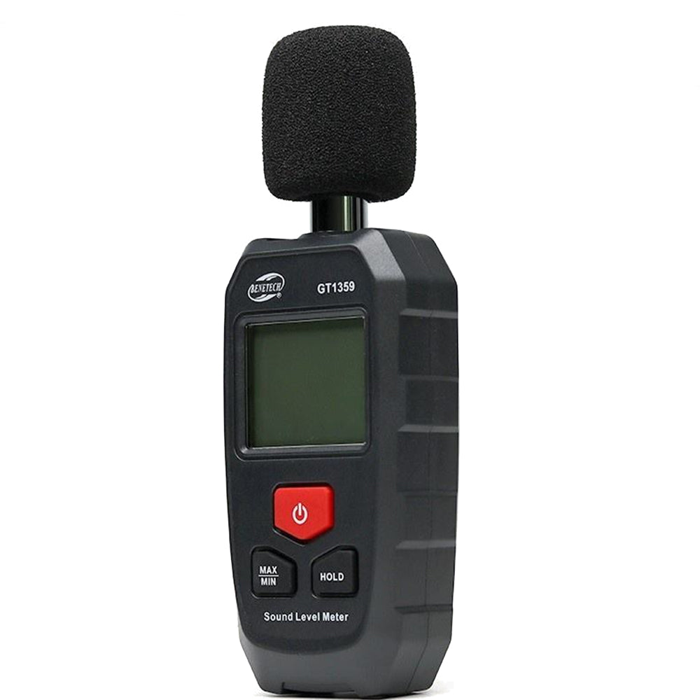Benetech GT1359 Digital Sound Level Meter Decibel Tester (30~130dB) with Backlit LCD Display for Noise & Volume Monitoring, Industrial, Automotive, Road Highway, Testers & Measuring Tools