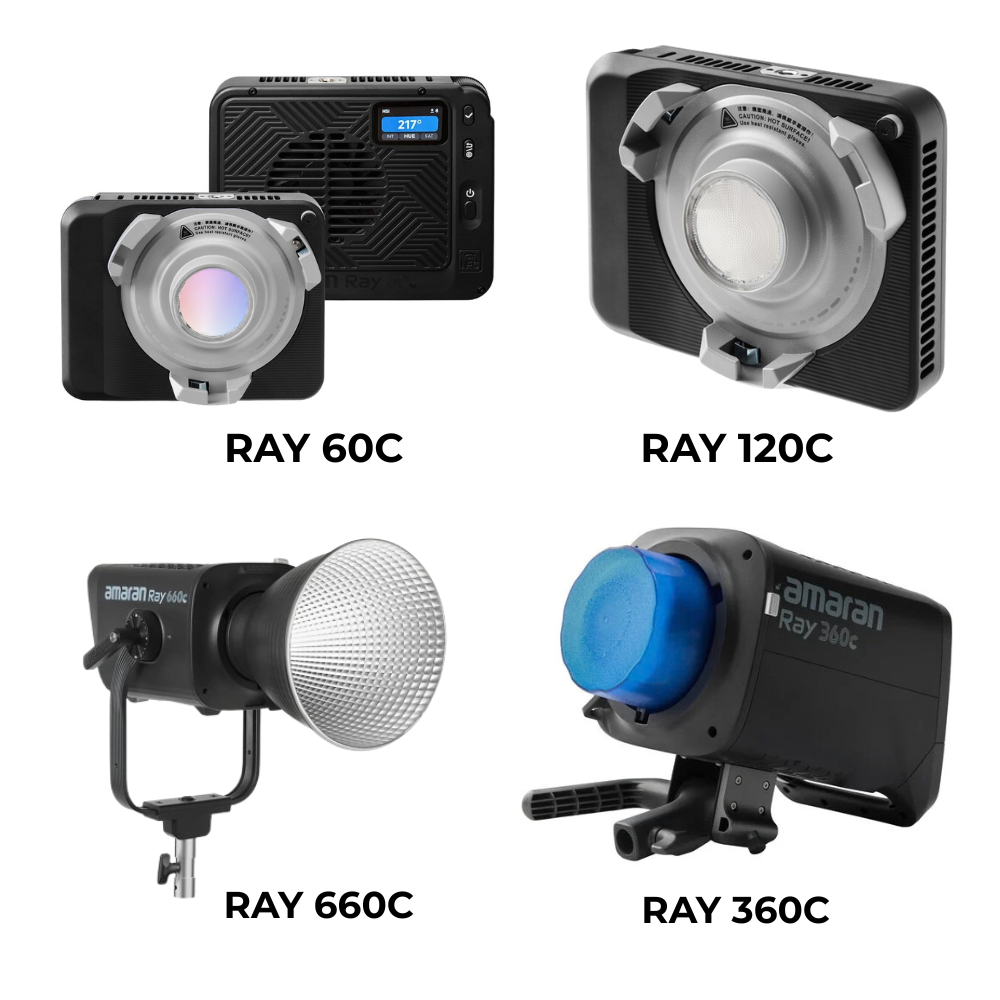 Amaran by Aputure Ray 660c 360c 120c 60c RGB Full-Color Bowens Mount COB Light 660W / 360W / 120W / 60W
