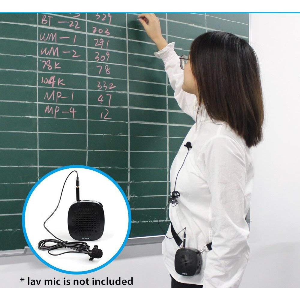 [CLEARANCE] Maono AU-C03 C03 Portable Rechargeable Voice Amplifier with Wired Headband Microphone, Speaker and Waistband, Support MP3/TF/SD Card and Aux-in Black