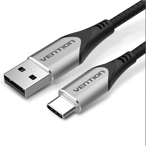 [CLEARANCE] Vention Cotton Braided USB 2.0 A Male to C Male 3A USB Cable 480Mbps (CODH) for Mobile Phones, Laptops, Computers and Other USB-C Devices (Available in Different Lengths)