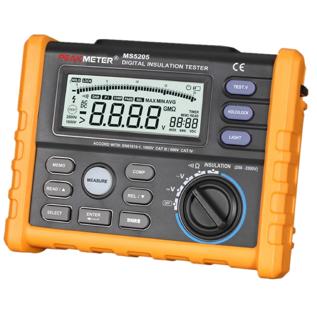 [CLEARANCE] PeakMeter MS5205 Analog and Digital 2500V Insulation Resistance Tester megger meter 0.01~100G Ohm with Multimeter