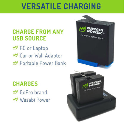 [CLEARANCE] Wasabi Power Battery for GoPro HERO9 and Dual USB Charger