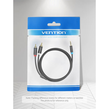 [CLEARANCE] Vention TRS 3.5MM Male to Dual RCA Male 1-Meters Gold Plated (BCL) Audio Cable for Amplifiers, Laptops, Speakers, Mixers