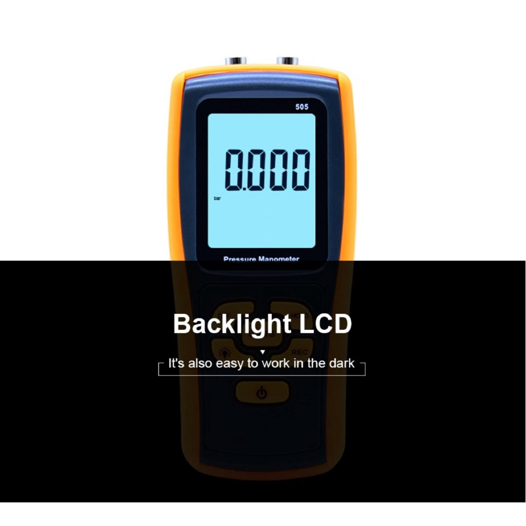 [CLEARANCE] Benetech GM505 Handheld Digital Pressure Meter Manometer +/-2.49KPa Pressure Gauge Tester USB Manometro with 13 unit choice