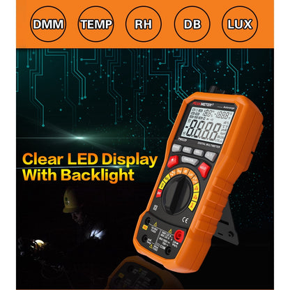 [CLEARANCE] PeakMeter PM8229 5 in 1 Auto Digital Multimeter With Multi-function Lux Sound Level Frequency Temperature Humidity Tester Meter