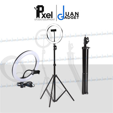 Pxel RK20 LED Ring Light 10-inches 26cm Bi-Color with 200cm 6ft Light Stand