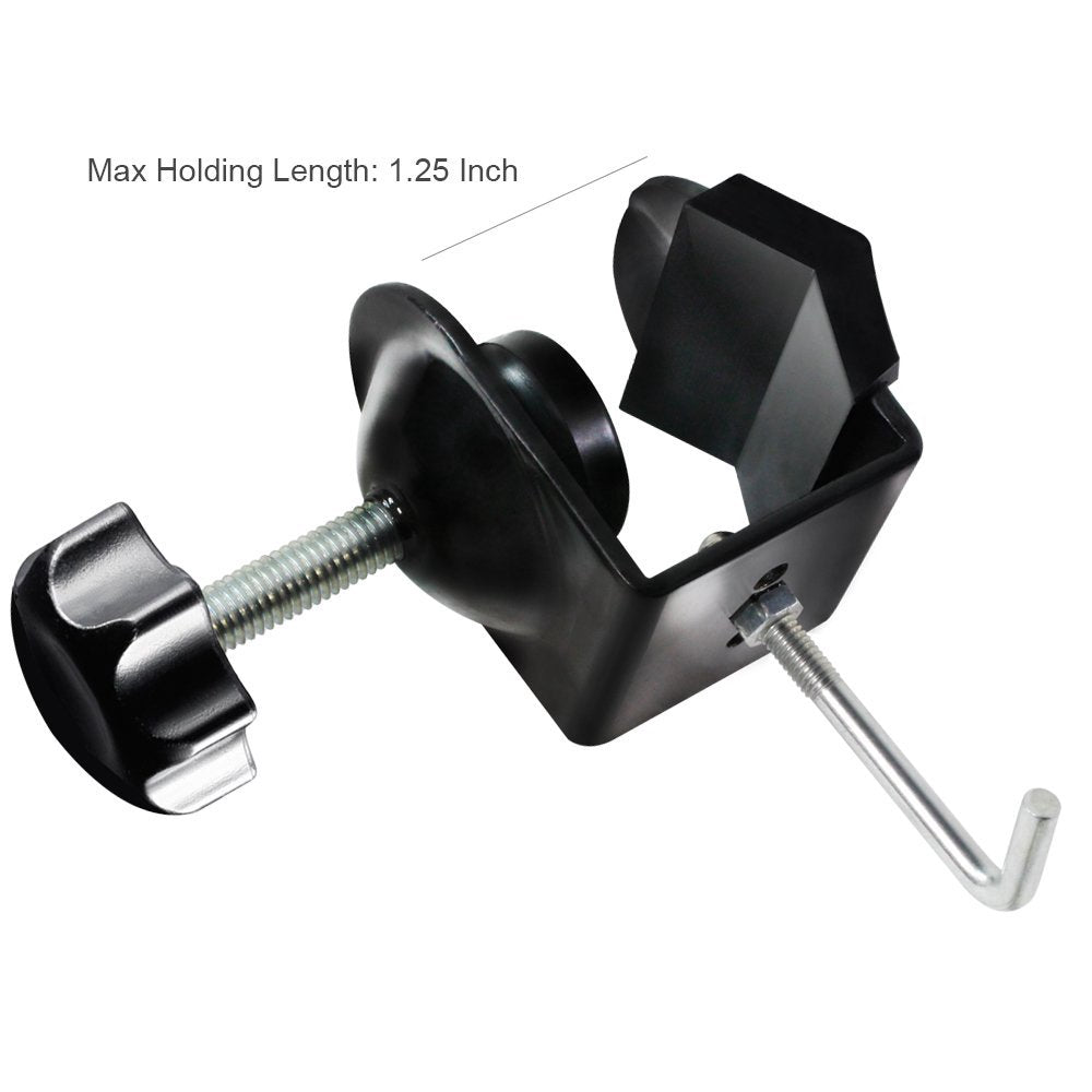 [CLEARANCE] Pxel AA-UC7 Metal U Clamp Clip with Hook for Weight Sand Bag, Boom Arm Stand Support Kit, Photo Video Studio