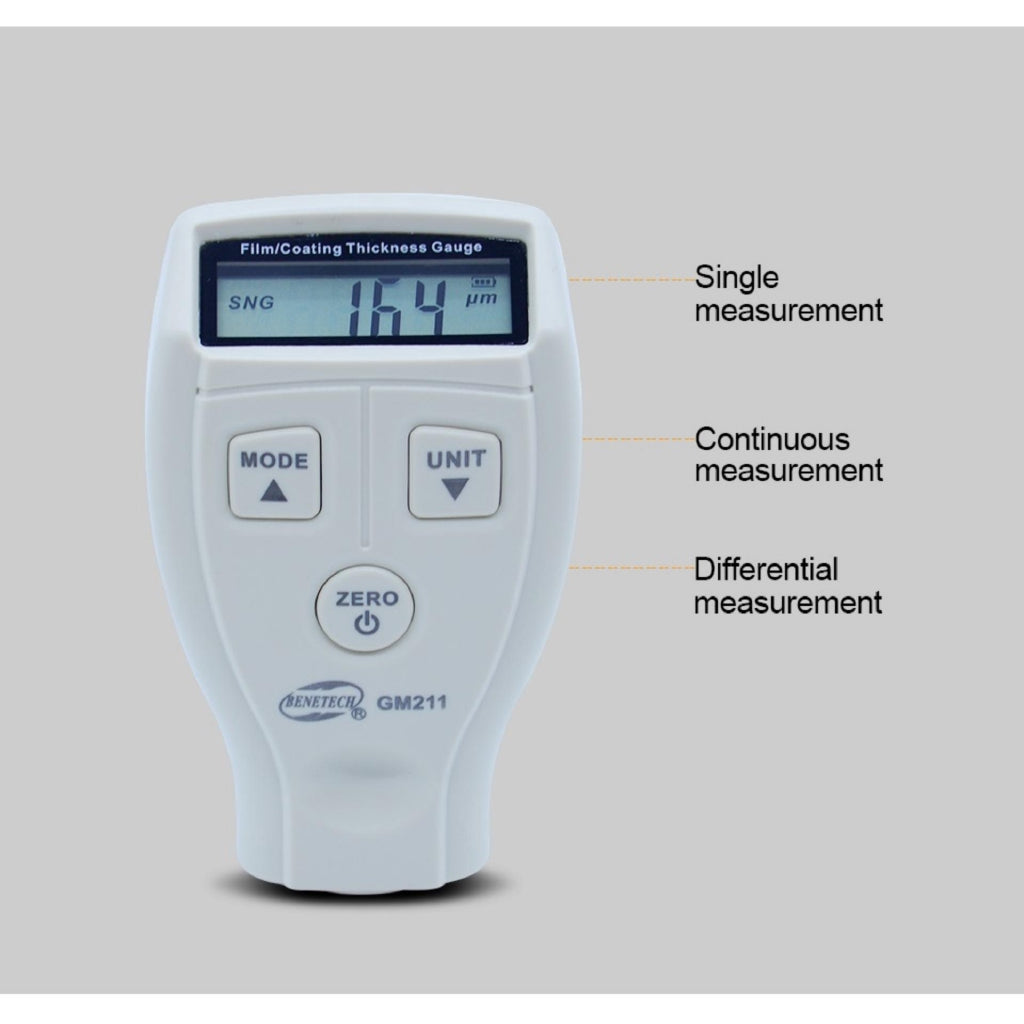 [CLEARANCE] Benetech GM211 0-1500um High precision Coating thickness Gauge Magnetic/non-magnetic Car Automotive Compound Thickness Gauge