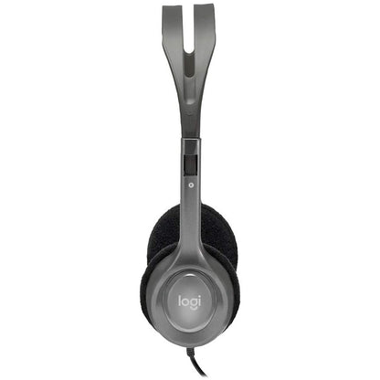 Logitech H110 Wired Stereo Headset with Microphone and Dual 3.5mm Plug for Computer PC