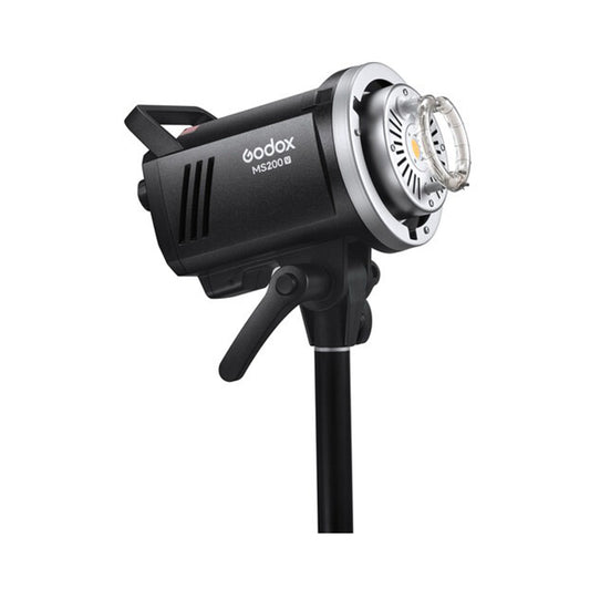 Godox MS200-V 5800K LED 200Ws Portable Studio Flash Monolight with Bowens S Accessory Mount, Guide Number 174', 2.4G Wireless Radio X System, and Built-in Modeling Light for Camera & Photography