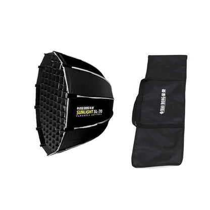 Bao Rong By Triopo Sunlight SL Series 70cm Folding Parabolic Softbox Grid 12-Sided Umbrella w/ Bowens Adapter, Honeycomb Grid, Removable Front Diffuser, Reflective Silver Interior & Carrying Bag for Studio Photography