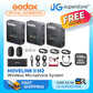 Godox MoveLink Series II M2 / M2 Wireless Omnidirectional Lavalier Microphone System with Clip-On Transmitter / Receiver (TX TX RX), with 8HR / 6HR Runtime, Built-In Rechargeable Batteries and Charging Case for Vlogging and Interviews | JG Sup