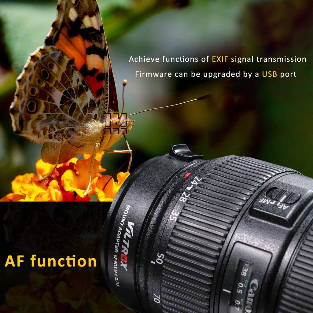 [CLEARANCE] Viltrox EF-EOS M2 0.71x Speed Booster Camera Lens Adapter for Canon EF-Mount Lenses to EF-M-Mount Mirrorless Cameras