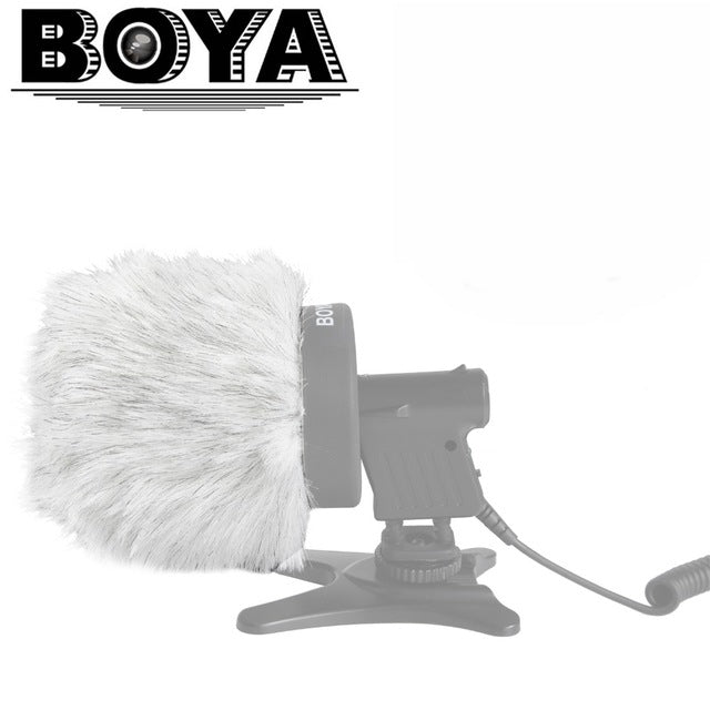 [CLEARANCE] BOYA BY-P80 Furry Outdoor Interview Microphone Windshield for Shotgun Microphone (Inside Depth: 3.14-Inch)