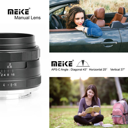 [CLEARANCE] Meike 35mm F/1.4 Large Aperture Manual Focus Lens for Micro Four Thirds M43 MFT Cameras Panasonic Olympus