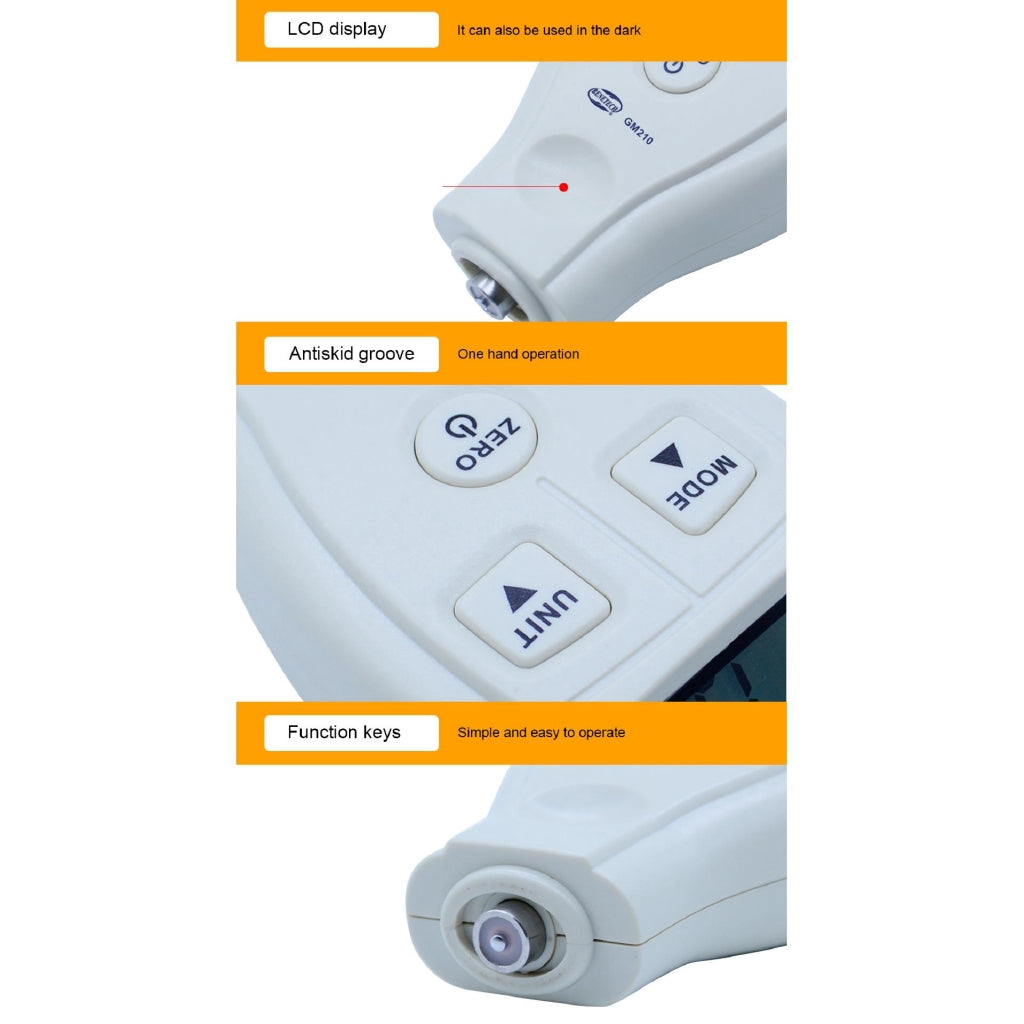 [CLEARANCE] Benetech GM210 0-1800um Mini digital Paint Film Iron Base Thickness Gauge Galvanized Thickness Measurement