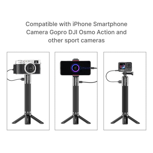 Ulanzi BG-3 10000mAh Battery Power Charger Power Bank Hand Grip with Mini Tripod for GoPro 6 7 8 9 Smartphone Osmo Pocket camera