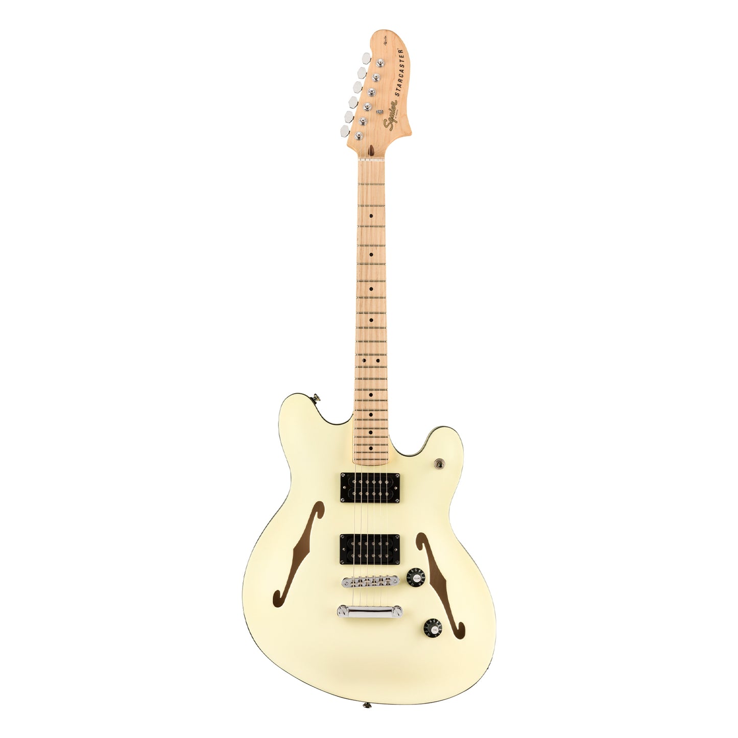 Squier by Fender Affinity Starcaster Electric Guitar with HH Pickup, Semi Hollow Body, Maple Fingerboard