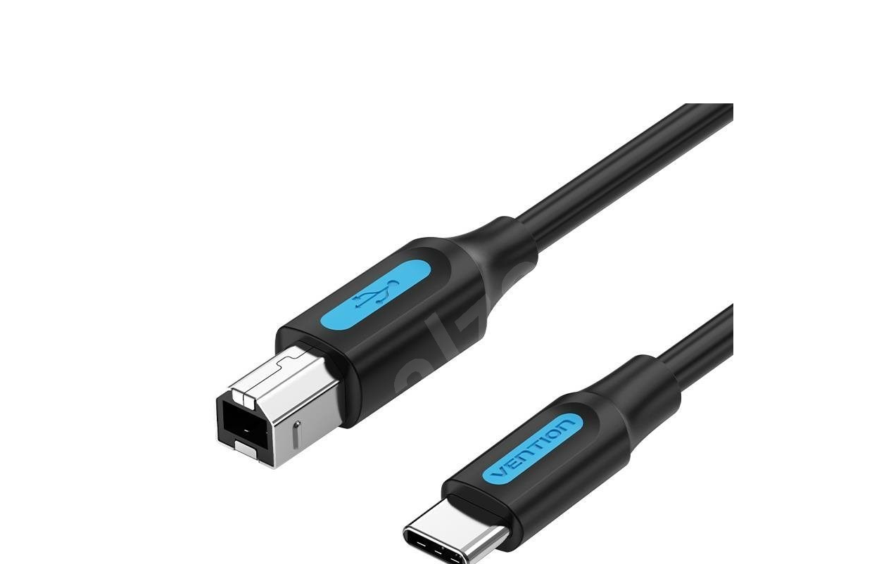 [CLEARANCE] Vention USB 2.0 C Male to B Male 2A (CQU) 480Mbps Cable Black (Available in Different Lengths)