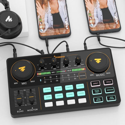 [CLEARANCE] Maono Maonocaster AU-AM200 Portable All-In-One Podcast Production Studio Audio Interface for Livestreaming Gaming Streaming KUMU (AU AM200)