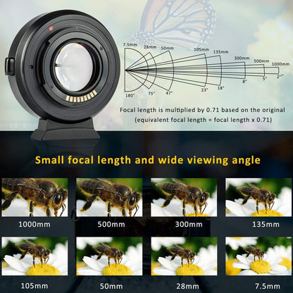 [CLEARANCE] Viltrox EF-FX2 Auto Focus Lens Mount Adapter 0.71x for Canon EF Lens to Fujifilm X-Mount XT1 XT2 XT3 XT10 XT20 XT30 XA1 XA2 XA3 XA5 XA10 XA20 XE1 XE2 XE3 XE2S XH1 XPRO1 XPRO2 Mirrorless Camera