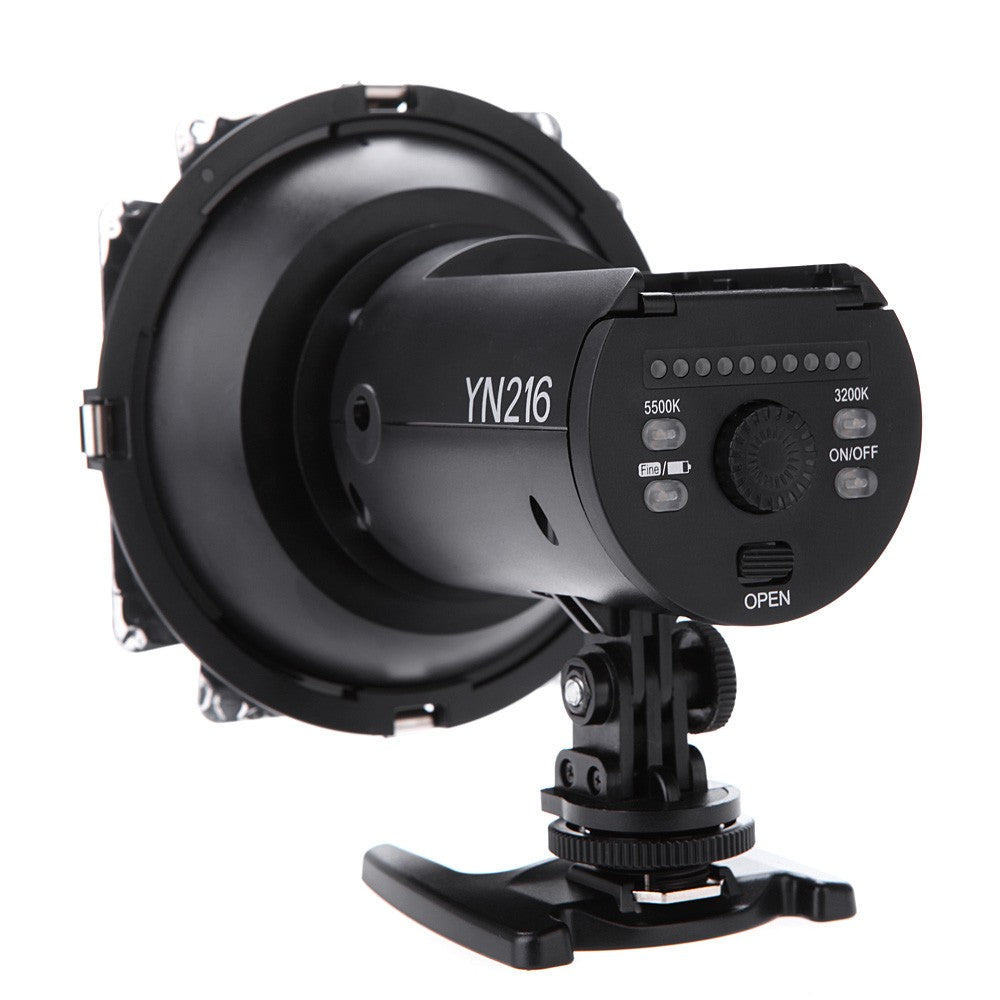 Yongnuo YN216 II 3200-5500k Bi-Color LED On-Camera Fill Video Studio Light with Barn Doors - Photography and Videography Studio Lighting | JG Superstore