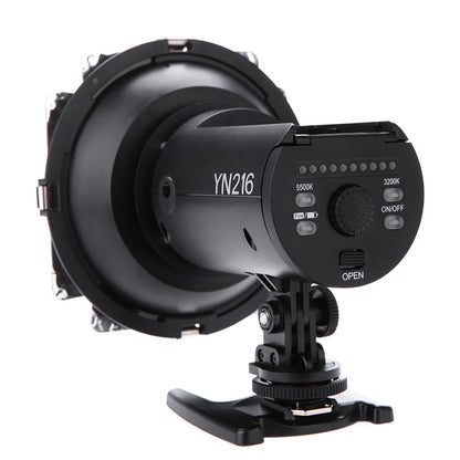 Yongnuo YN216 II 3200-5500k Bi-Color LED On-Camera Fill Video Studio Light with Barn Doors - Photography and Videography Studio Lighting | JG Superstore
