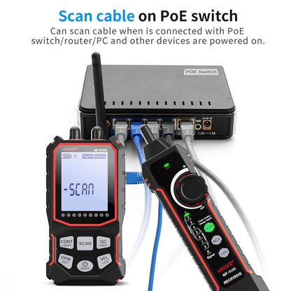 Noyafa NF-918S Network Cable Tester With 6 Wavelength Optical Power Meter, PoE Network Tools, Digital Multimeter, RJ45 Network Tester For Ethernet Cable, Telephone Line, BNC Coaxial Cable, Electric Wire