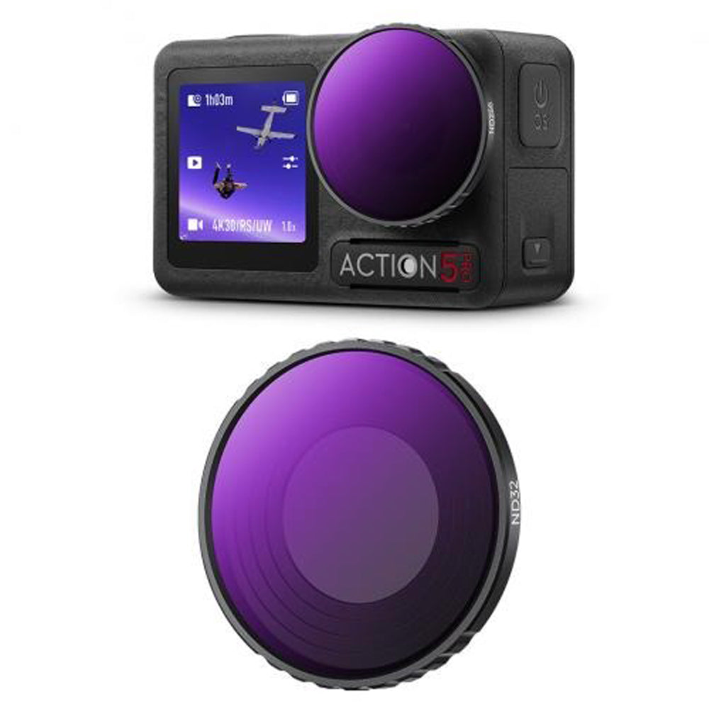 K&F Concept Nano-X Series 2 in 1 Hybrid ND8 / 16 / 32 / 64 / 256 / 1000 + CPL Neutral Density Circular Polarizing Lens Filter Kit Set for DJI Osmo Action 4 5 PRO Action Sports Camera w/ 3-10 Stops, Anti Glare, Multi Layer Coated AGC Glass